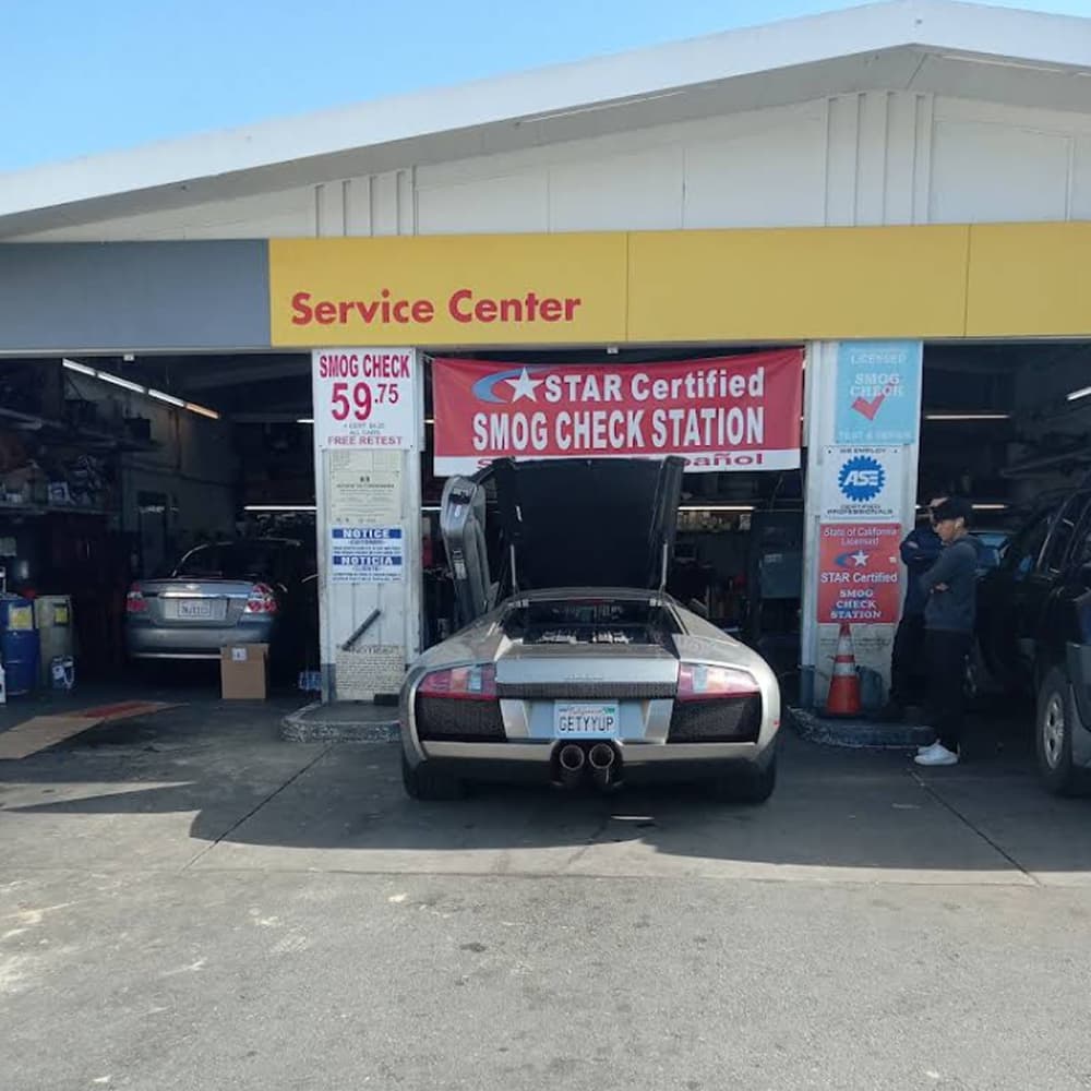 Vehicle maintenance work in progress at Master Mechanics