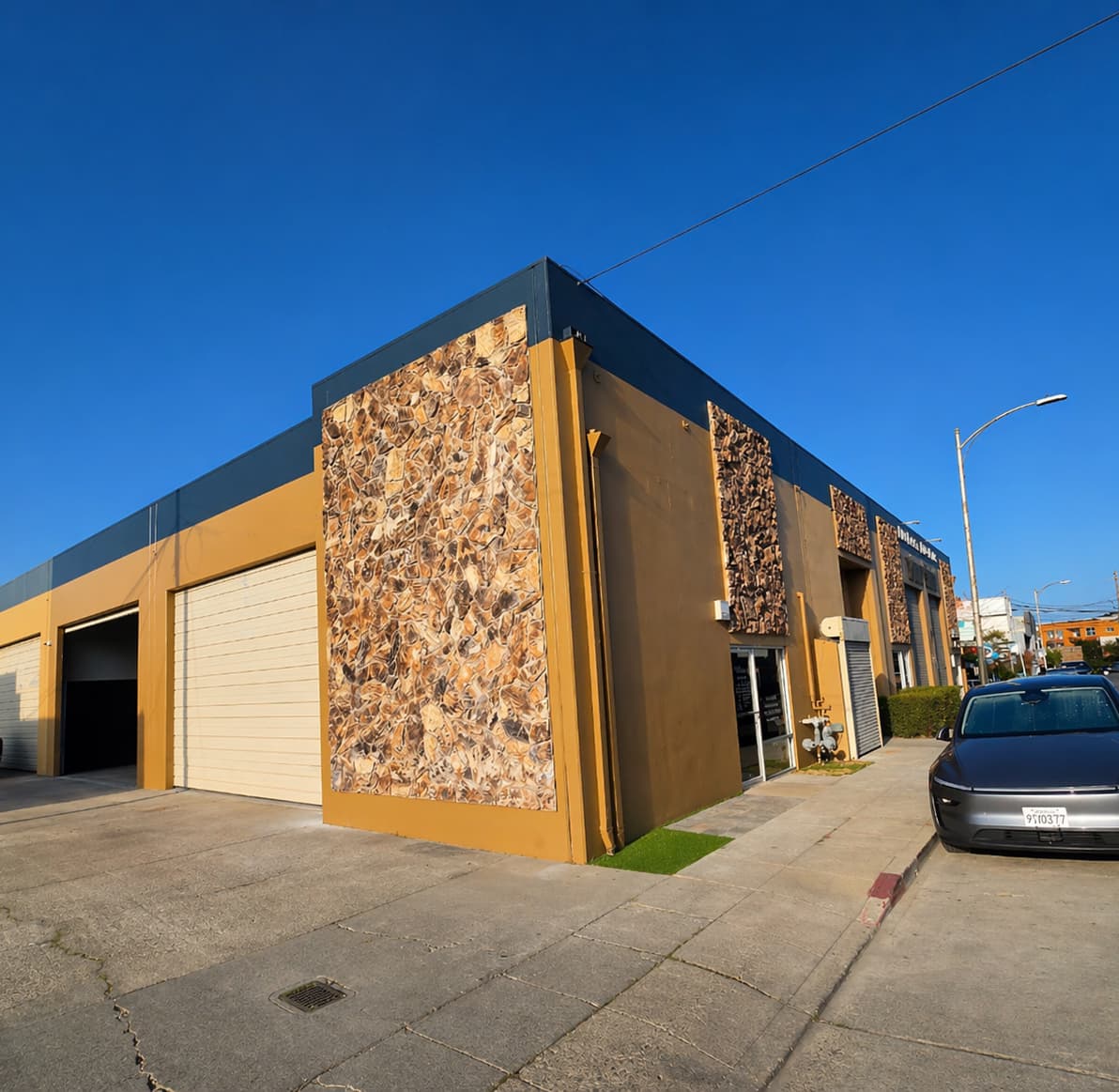 Close-up of auto repair work inside the Master Mechanics service bay
